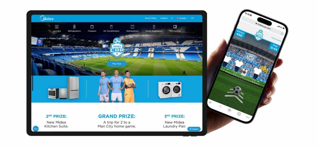 Midea + Manchester City - Midea Cup - Gaming App - Canada Launch 2023 - The Brando Group Website Image